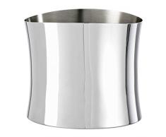 Sambonet 56754Â âÂ 20Â Bamboo Enfriador de Vino 18/10, 24Â x 19,5Â cm, Altura 20,3Â cm, Acero Inoxidable, Plata