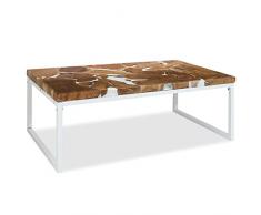 vidaXL Mesa Baja Teck Resina 110x60x40cm