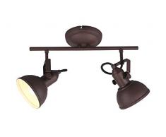 Reality Leuchten Gina R80152024 - Lámpara de techo LED (metal oxidado, no incluye 2 bombillas E14.