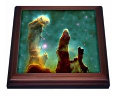 3dRose Impresión de Eagle Nebula en Espacio Exterior Remache azulejo, 8 por 8 Pulgadas, cerámica, marrón, 19,05 x 2,22 x 19,05 cm