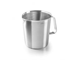 LACOR - 62741 - Jarra Medidora, Taza de Medir, Medidor de LÃ­quidos, Acero Inoxidable, 11,5 cm, 1 L