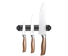 Bergner Just For Chefs Q2906 - Set 3 Cuchillos y Barra MagnÃ©tica Acero Inoxidable Infinity, Gris