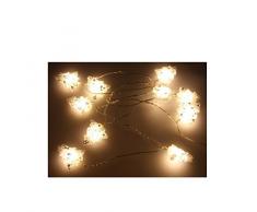 Guirnalda decorativa con 10 LED, luz blanca cálida