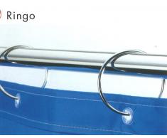 Spirella, 5, Gris colecciÃ³n Ringo, Ganchos para Cortina de Ducha/baÃ±o, Metal Cromado