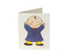 Mopec Tarjeta librito de Pit, Pack de 100 Unidades, Cartulina, Blanco, 0.02x6.50x4.00 cm