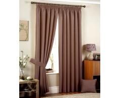 Just Contempo - Cortinas de Anillas (Tejido Jacquard, Pesadas), Cortina de 167 x 183 cm, marrón
