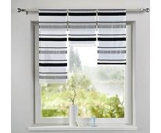 Gardinenbox 2022210 - Juego de Cortinas para Ventanas, 3 Unidades, Color Gris, 40 â 60 â 80 x 30 cm, Cierre Recto con Barra de Peso, Color Gris