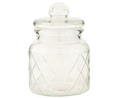 Clayre & Eef 6GL1164S - Tarro de Cristal (10 x 15 cm, 0,6 L)