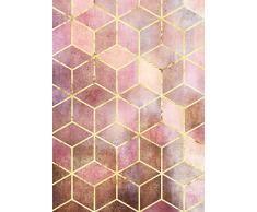 Komar Wandbild Von Mosaik Rosso | Poster, Bild, Wohnzimmer, Schlafzimmer, Dekoration, Kunstdruck | ohne Rahmen | P092A-50x70 fotomural, Gelb, Rosa