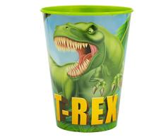 Stor Vaso Infantil de plástico Reutilizable de 260 ml de Dinosaurios