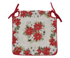 MIKUS - CojÃ­n para Silla (40 x 40 cm), Color Blanco, Rojo y Verde