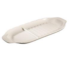 Villeroy & Boch Plato de Barbacoa pasión con pincho función, Porcelana, Blanco, XL