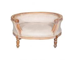 Biscottini Estilo Luis XVI 75 x 53 x 42 cm | Pequeño sillón Taburete Respaldo | Puf Barroco, Madera, Rosa, 75x53x42 cm