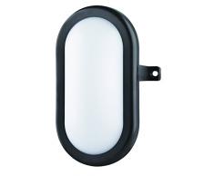 LUCECO EBE5O40B-01 - Aplique led mini ovalado negro 450lm 5.5W 4000K ip54