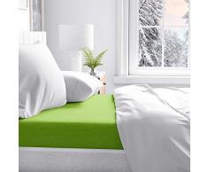 PETTI Artigiani Italiani, Verde, Sabana Bajera Ajustable, Algodón Percal, 100% Made in Italy, Cama 180 (170/180x200 + 25 cm)