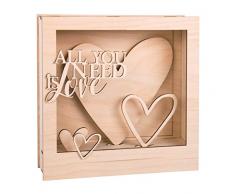 Rayher 62887505 FSCMixCred - Marco de madera para 3 fotos (24 x 24 x 6,3 cm, 16 piezas)