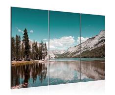 Runa Art 606831b - Cuadro de pared (120 x 80 cm, lienzo de fieltro, tamaÃ±o XXL, 3 piezas, fabricado en Alemania, listo para colgar), diseÃ±o de montaÃ±as