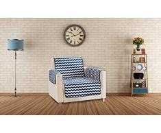 Quick Fit Fifi Home-Funda para Silla (Microfibra, Reversible, Impermeable), Color Azul Marino, Chair Cover
