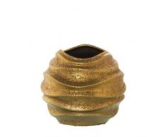 Jarron de sobremesa de Ceramica en Dorado 26x23cm