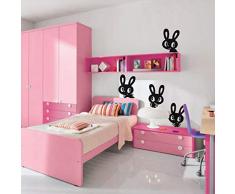 Ambiance-Live Adhesivo Decorativo para Pared Conejos marrantsÂ âÂ 75Â x 55Â cm. Negro