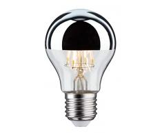 Paulmann 28669 lÃ¡mpara LED filamento AGL 5Â vatios Bombilla cÃºpula Espejo Plata 2700 K Blanco cÃ¡lido E27, 4.8 W, Kopfspiegel Silber