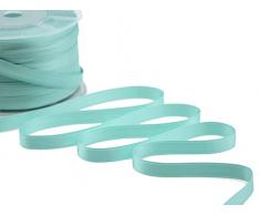 Furlanis - Cinta De Raso De Doble Cara, DecoraciÃ³n de Regalo Cajas Flores Boda Navidad, Tela Italiana - Verde Aguamarina, 10 mm x 25 m