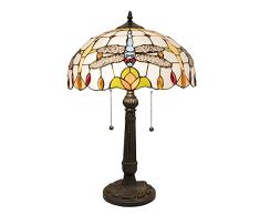 Lumilamp 5LL-5945 - LÃ¡mpara de mesa (cristal, 40 x 60 cm), diseÃ±o de libÃ©lula