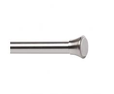 Amazon Basics Barra de cortina de ducha con tensión ajustable - de 107 a 185,4 cm, nÃquel
