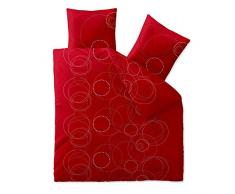 aqua-textil Trend Juego de Ropa de Cama, algodón, Rojo, 200/200, 200 x 200 cm