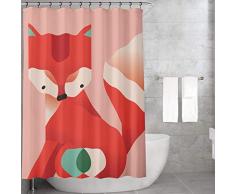 Bonamaison Cortinas de Ducha, poliéster, Multicolor, 155x220 cm