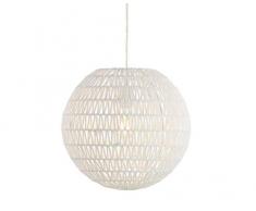 JONATAHAN Y - JYL6503A Luna Lámpara Colgante LED Globo Mimbre Tejido 40 cm, Moderna, Bohemia, Ajustable para Comedor, Salón, Cocina, VestÃbulo, Habitación, Recibidor, Blanco