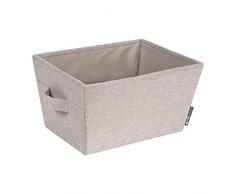 Bigso Box of Sweden Caja con asas pequeÃ±a de forma trapezoidal â Caja de almacenamiento plegable para mantas, ropa, zapatos, juguetes, etc. â PequeÃ±o organizador de tela de poliÃ©ster y cartÃ³n â beige