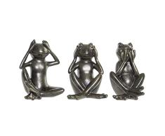 Figura Decorativa de la Marca DKD Home Decor Resina Rana (3 Piezas) (11 x 11 x 15 cm) (Referencia: S3016972)