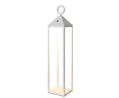 Mantra Iluminación. Modelo ASTUN. Linterna portátil de exterior fabricado en aluminio y policarbonato acabado en color blanco