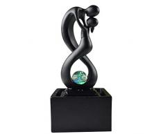 ZenLight SCFR19-C8 - Fuente de Interior (polirresina, 14 x 14 x 31 cm), Color Negro