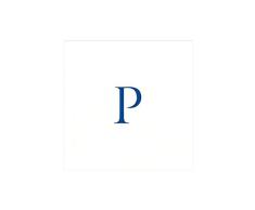Caspari Azul Marino Inicial P Ropa de Papel servilletas de cÃ³ctel, Color Blanco Perla, Pack de 30