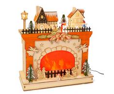 Small Foot Company 11388 LÃ¡mpara para Chimenea ParaÃ­so Invernal, de Madera, con Efectos de iluminaciÃ³n Visual, con conexiÃ³n USB, multicolor
