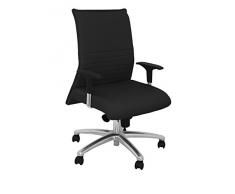 Piqueras Y Crespo (PIQU7) Sillón Albacete confidente Bali Negro Sillas de Oficina, Talla unica