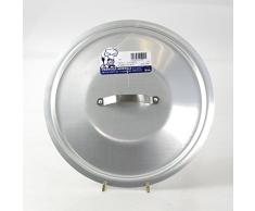 Cubra Las ollas Agnelli Ronda de Aluminio Pesado, con el Puente de Acero Inoxidable, Plata, 60 cm