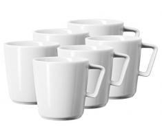 Mäser Domestic Professional Quadro Pi - Juego de tazas de café, 6 unidades, 30 cl