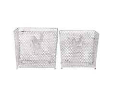 Clayre & Eef 6Y2620 - Cesto de almacenaje (2 Unidades, 40 x 24 x 36/36 x 20 x 24 cm)