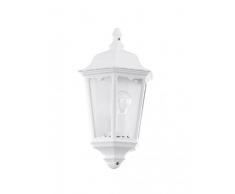 EGLO NAVEDO Aplique de pared para exterior Blanco E27 - IluminaciÃ³n al aire libre (Aplique de pared para exterior, Blanco, Aluminio, Vidrio, IP44, Entrada, JardÃ­n, Patio, Transparente)