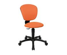 Topstar Sitness Quarter Ball Silla giratoria Infantil, Tela, Naranja, 51 x 41 x 87 cm