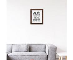 Walplus Pegatinas de pared para bicicleta, diseño de lienzo, vinilo, multicolor, 40 x 30 x 3 cm