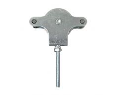 Polea Tendedero Wolfpack Zincado 60 mm. Roldana Metal con Tornillo