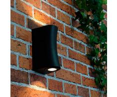 Calidad Lámpara LED de pared para exteriores (2 x 3 W, LED 230 V/IP54 Protección antisalpicaduras/Diseño Lámpara de pared para exterior Patio Jardín Iluminación