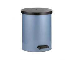 axentia Cubo de Basura con Pedal, Acero, Azul, 28 x 26 x 32 cm