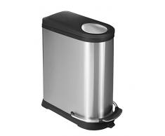 EKO Viva Paso Papelera, Acero Inoxidable Mate, 40Â L
