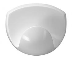 Bisk Athena gancho de pared, plástico, blanco, 6 x 3,3 x 5 cm