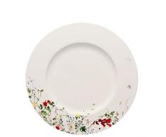 Rosenthal Brillance Fleurs Sauvages Plato Llano con ala, Porcelana De Hueso, Multicolor, 28 cm